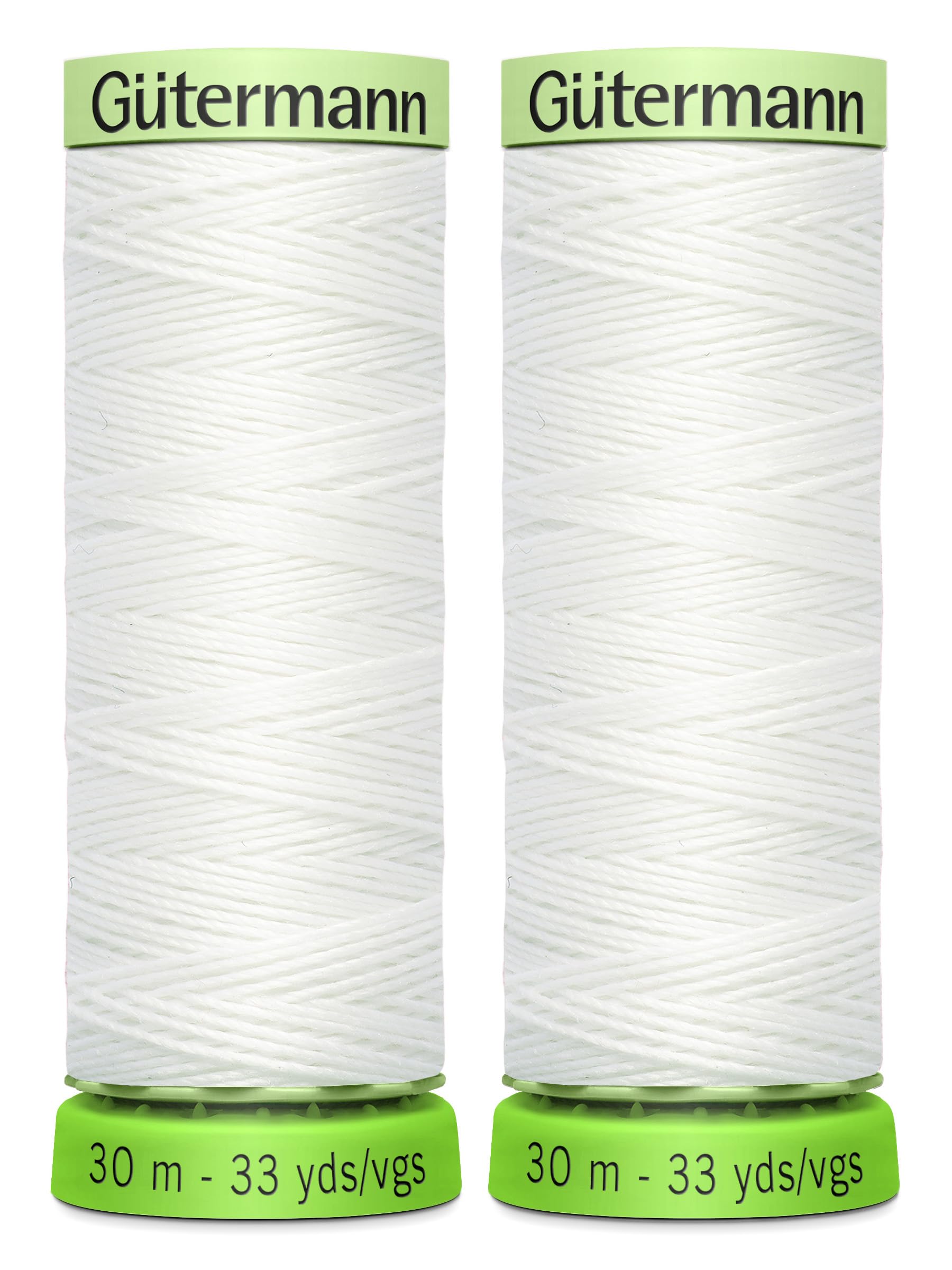 2x30m Gutermann Top Stitch rPET Extra Strong Recycled Polyester Thread for Hand or Machine Sewing, White 800 – Bundled by GetInStyle Shop