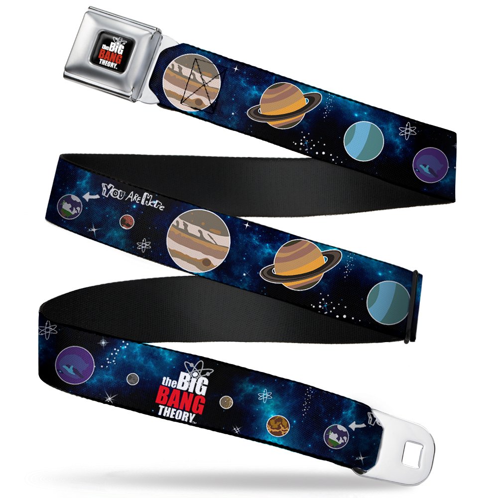 Buckle-Down Sicherheitsgurt The Big Bang Theory Planeten/Weltraum, 2,5 cm breit, 50,8-91,4 cm lang