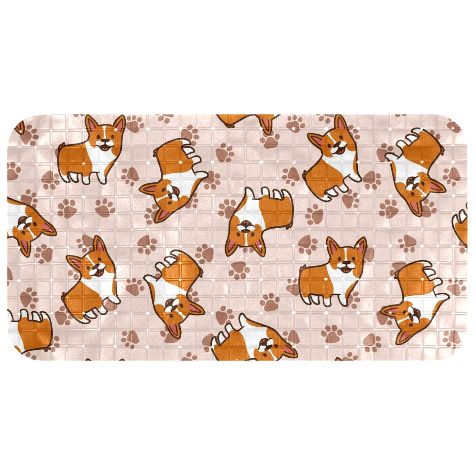 Tapis de bain avec trous de drainage et ventouses Bennigiry