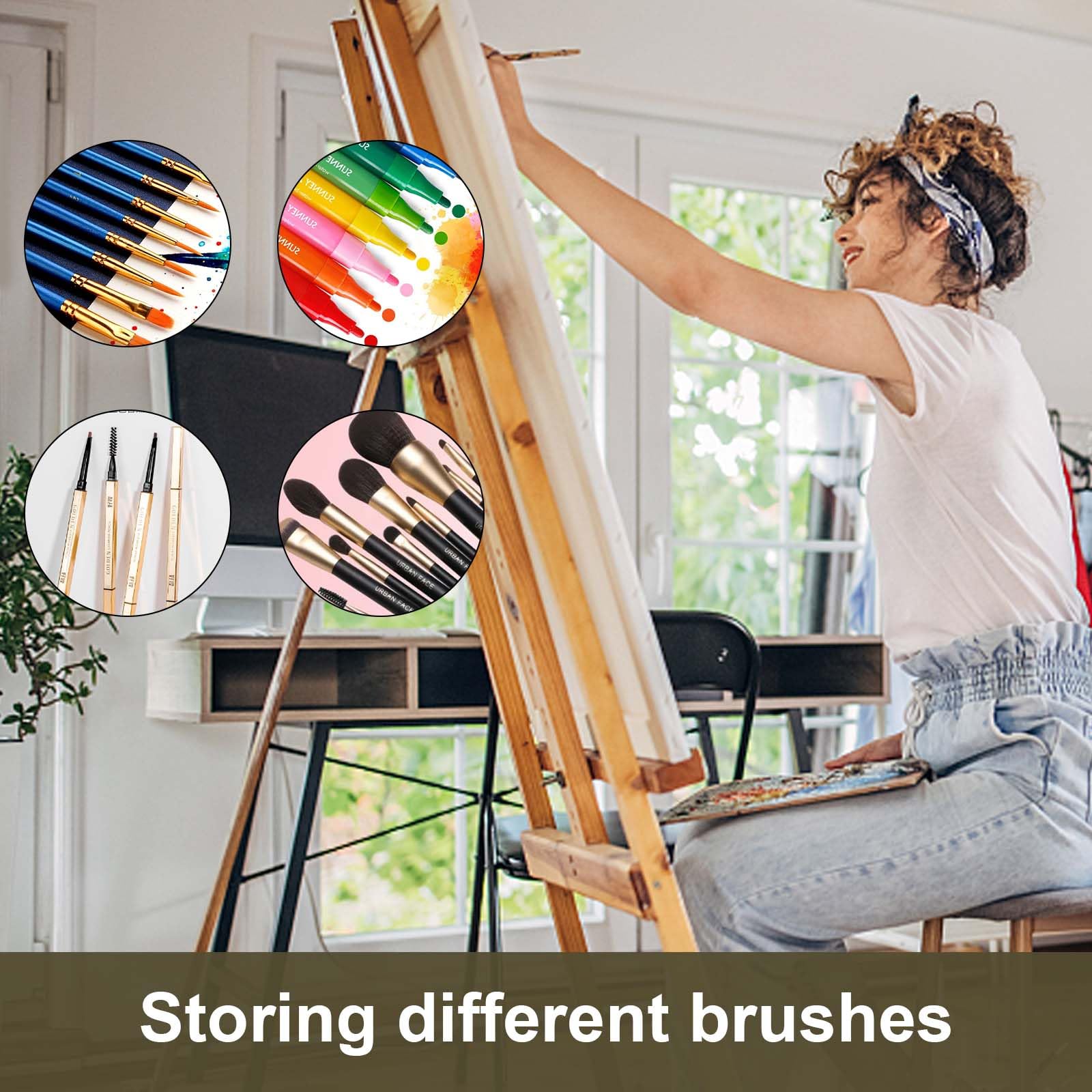 JUGUTA Stifterolle 22 Fächer - Leinwand Pinseltasche Für Künstler & Maler