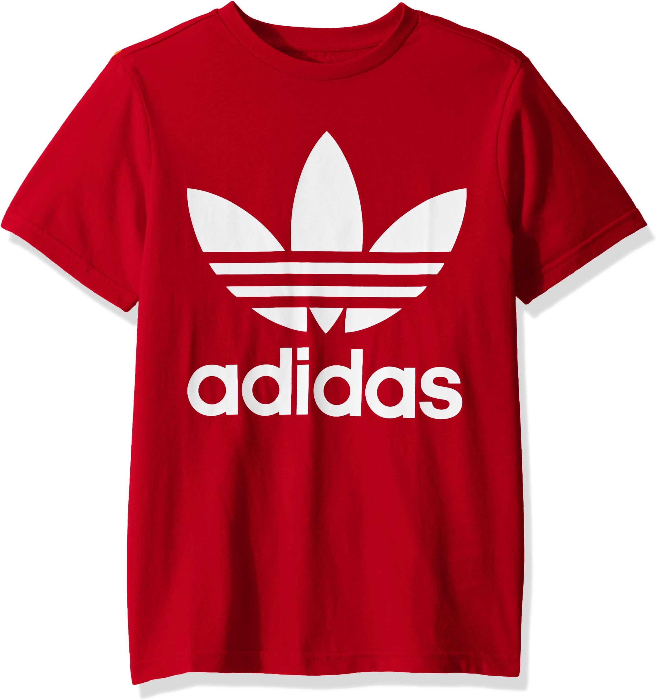 adidas red trefoil shirt