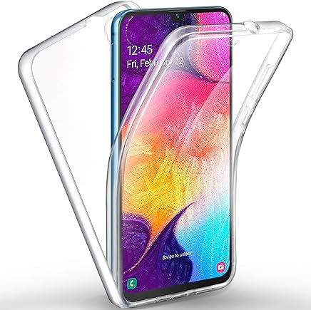 AROYI Funda Samsung Galaxy A50, Ultra Slim Doble Cara Carcasa Protector Transparente TPU Silicona + PC Dura Resistente Anti-Ara?azos Protectora Case Cover para Samsung Galaxy A50