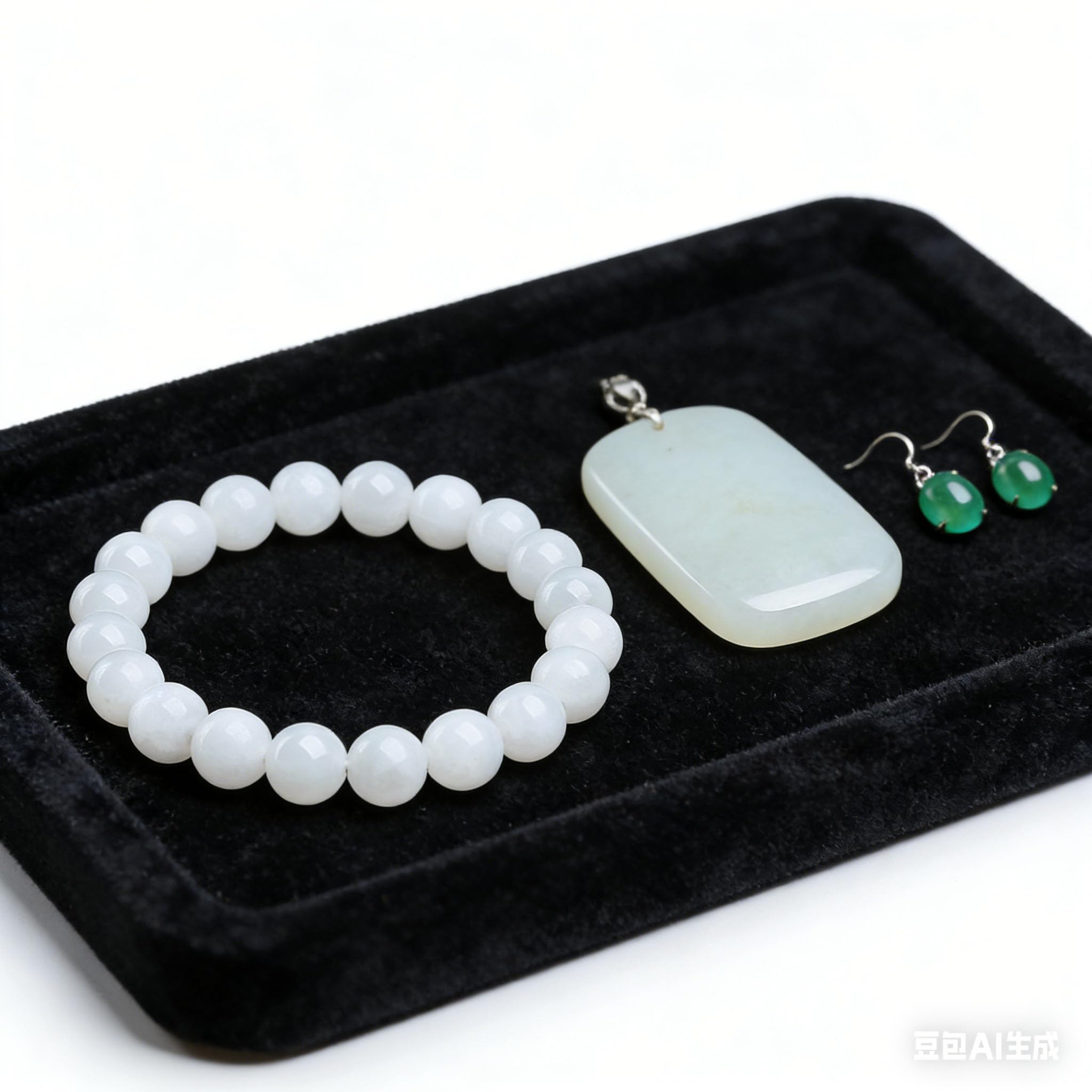 Fengshui Ricchezza Prosperità Bracciale in Vera Giada Bianca Braccialetti Elastici Elasticizzati Fatti a Mano con Pietre preziose Naturali Guarigione Perline di Pietra Rotonde,8MM
