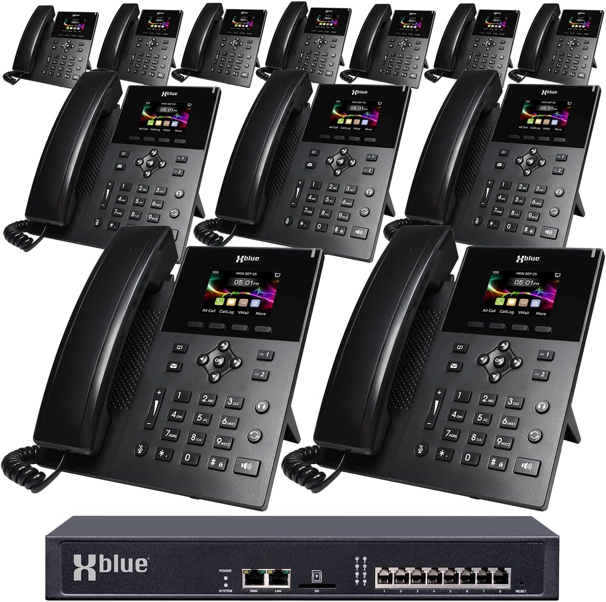 XBLUE QB2 System Bundle with 12 IP5g IP Phones Bermuda Ubuy