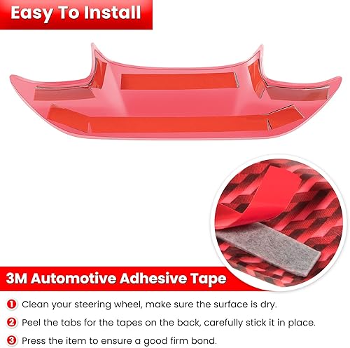 Miniatura 5 de Cubierta de volante con aspecto de fibra de carbono, cubierta de moldura para Chevrolet Corvette C7 Z06 Z51 ZR1 Stingray Grand Sport 2014 2015 2016