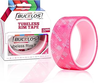 BUCKLOS Tubeless Rim Tape 17/19/21/23/25/28/30/32/35mm Width x 10m Length, Bike Wheel Rim Tape Suitable for Tubeless MTB/Road/Gravel Bikes Wheel Carbon Tubeless Kit-32mm