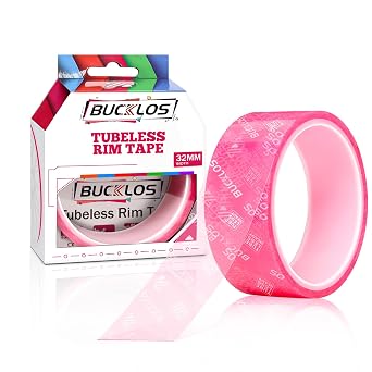 BUCKLOS Tubeless ريم الشريط 17/19/21/23/25/28/30/32/35 mm العرض &times; 10 m الطول، الدراجة عجلة ريم الشريط مناسبة ل Tubeless MTB/الطريق/دراجات الحصى عجلة الكربون Tubeless كيت-32 mm
