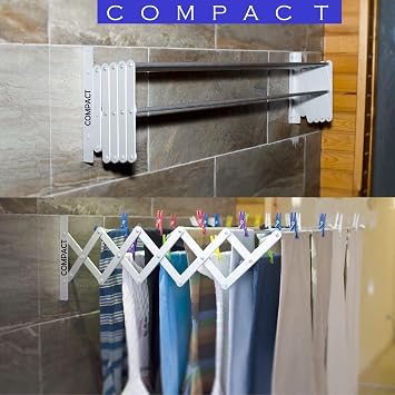 Compact Laundry Drying Hanger 100 Cm 9 Straps