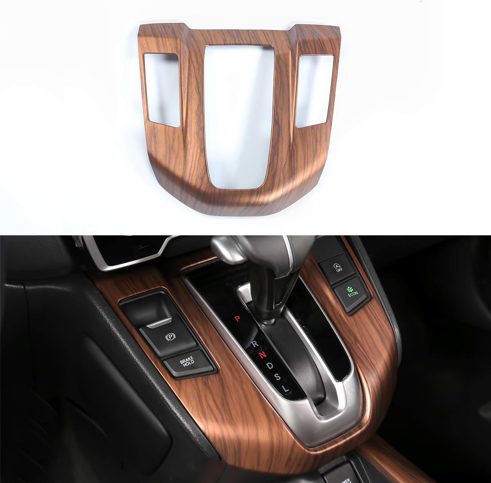 AntBooBoo for Honda CRV Gear Shift Box Panel Peach Wood Grain Interior Trim Cover Moulding for CR- V 2022 2021 2020 2019 2018 2017 EX EX-L (Not for Hybrid)