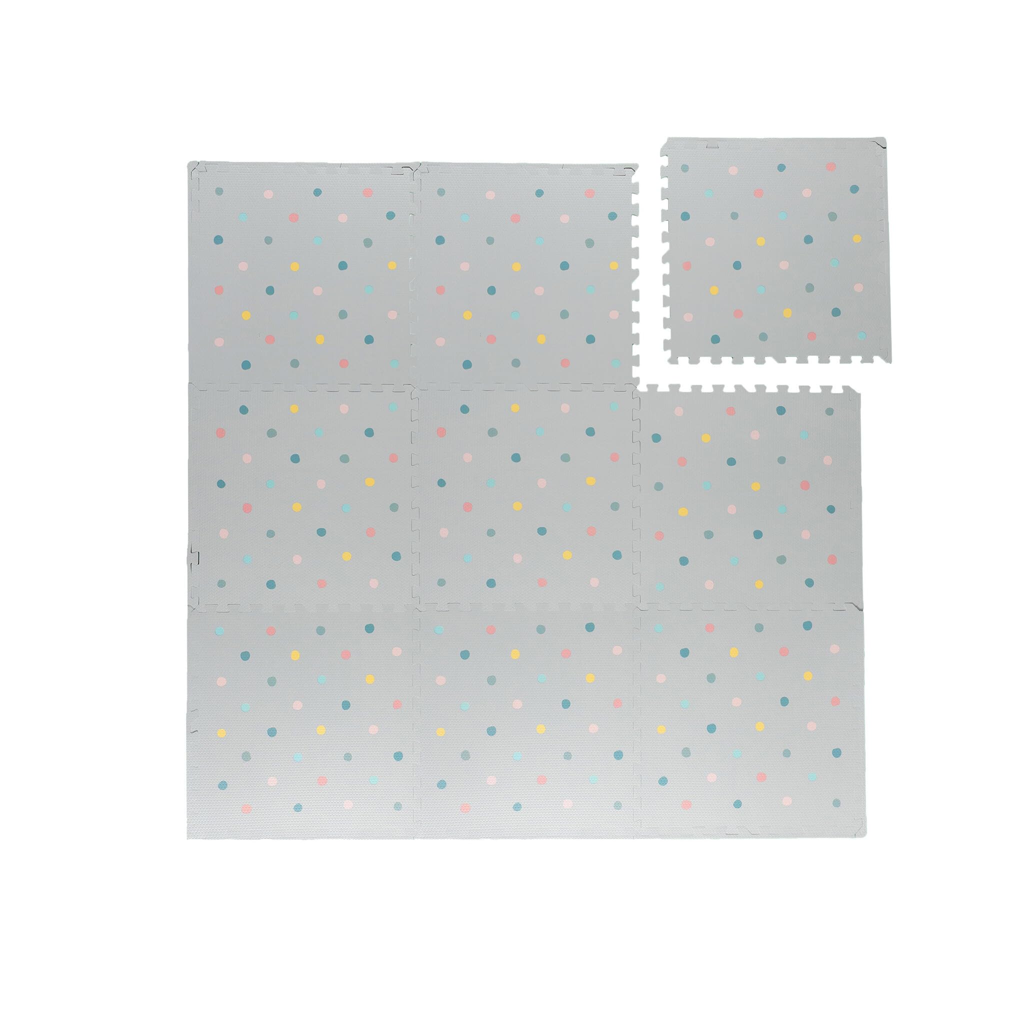 FRAAI | Home & Living Mata piankowa Puzzle - Alfie XL Dots Jasnoszara - Pianka EVA, Syntetyczny - - Dywan