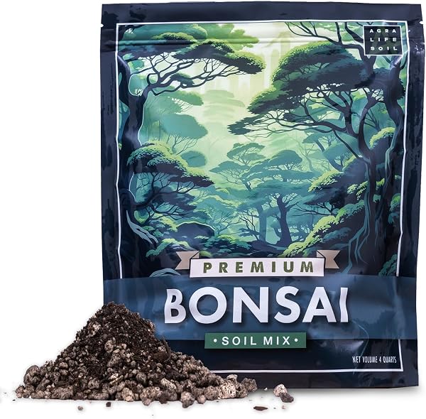 Agra Life Premium Bonsai Soil Mix for Thriving Indoor Bonsai Trees - Perfect Potting Soil for All Bonsai Varieties - Org