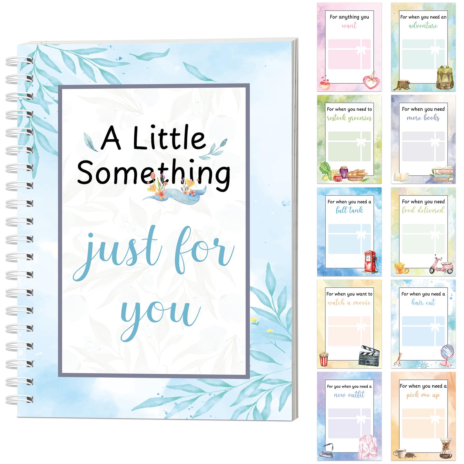 Photo 1 of gisgfim Watercolor Gift Card Book Booklet Greeting Cards Booklet Keeper Organizer Books Watercolor Keepsake Apply Daily Life A Little Something Personalized Present Books Gift Supplies 5x7 Inches