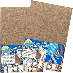 Arranhador Adesivo para Gatos - Protetor para Sofá, Cama e Móveis - Carpete Premium - Evite Arranhões e Mantenha Seu Pet Feliz (Bege, 2 Unidade)