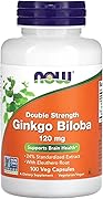 NOW Foods, エゾウコギ根配合イチョウ、ベジカプセル100粒