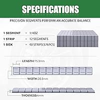 Vista 7 de EZISOE Pesos de rueda adhesivos de 14 onzas (1 caja, 576 piezas, 144 onzas), Pesos de rueda adhesivos grises con respaldo para autos, camiones, SUV