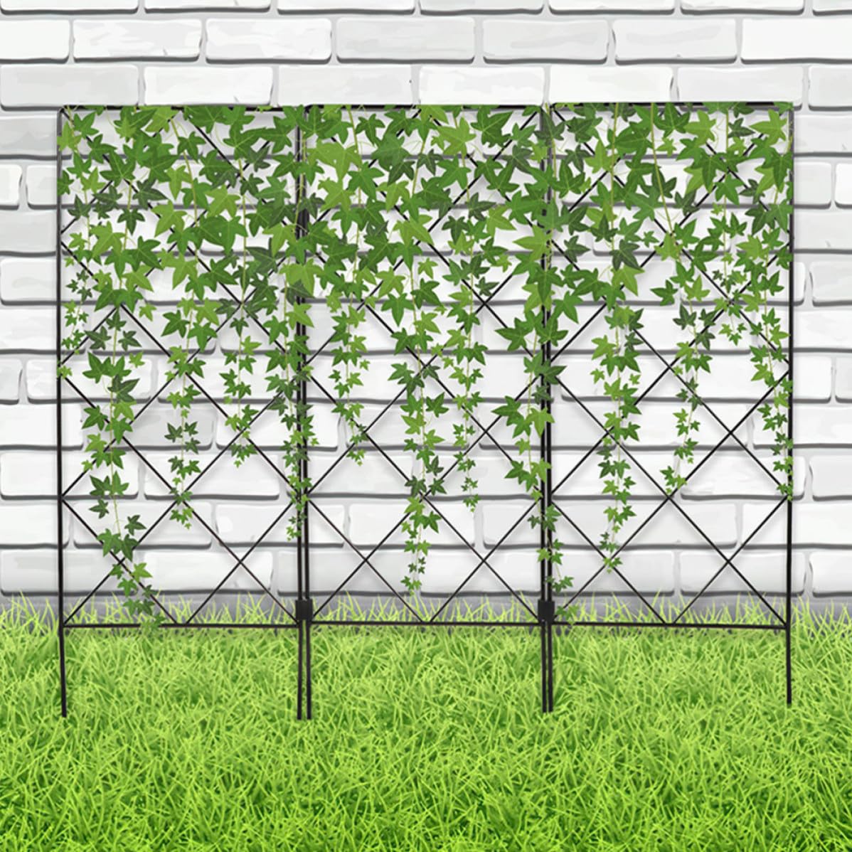 CLISPEED Tuteur pour Plantes en Fer Robuste et Réutilisable, Treillis D'intérieur et D'extérieur pour Jardin et Patio, Lot de 2 Supports pour Plantes Grimpantes