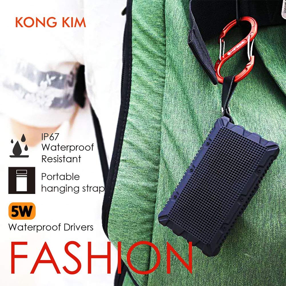 Enceinte Bluetooth Portable Imperméable IP67 Format de Poche Stéréo Mains Libres Bluetooth 4.1 pour Douche de Plage et Plein Air