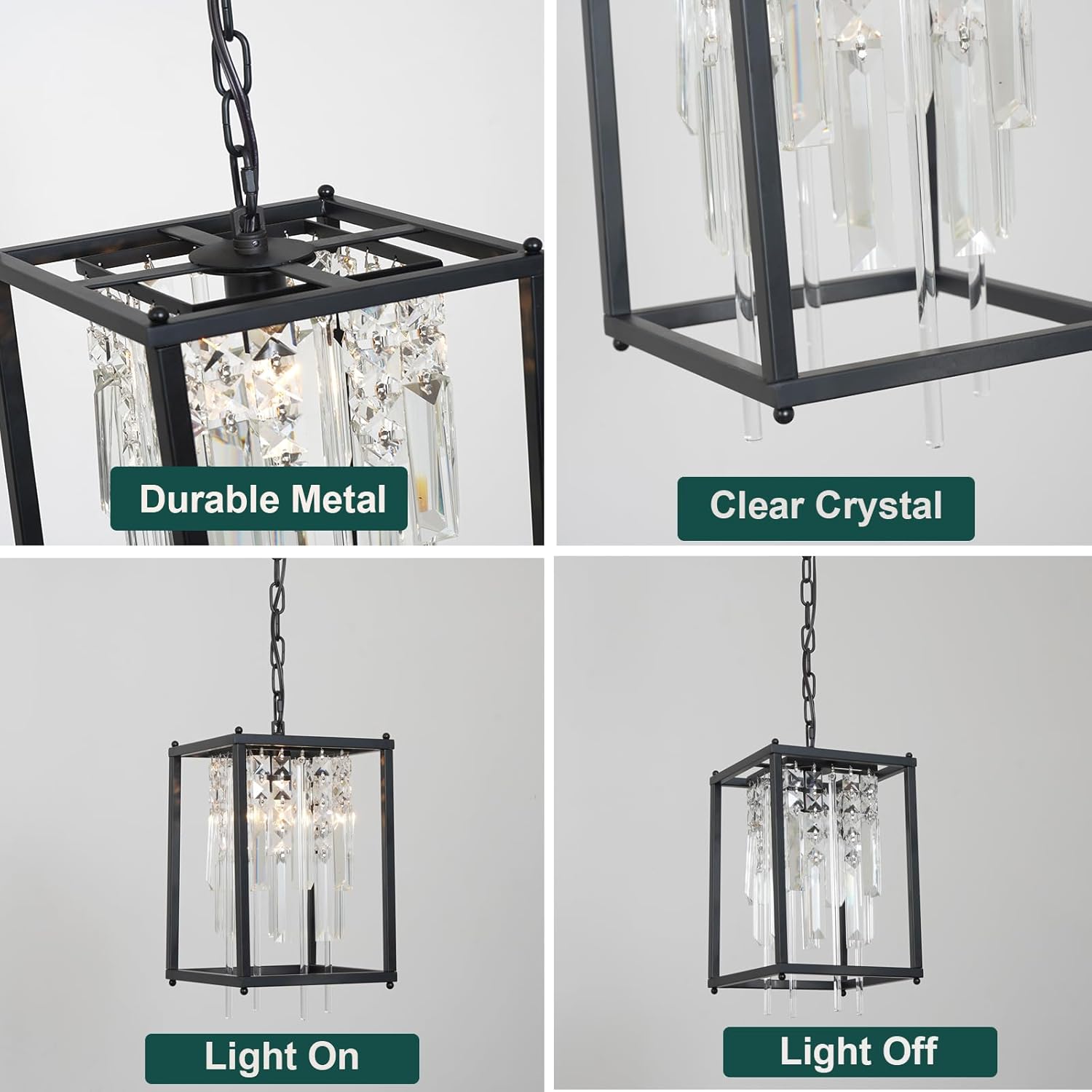Black Mini Industrial Pendant Lights Fixture, 2 Pack Small Farmhouse Chandelier for Kitchen Island, Dining Room, Hallway, Foyer