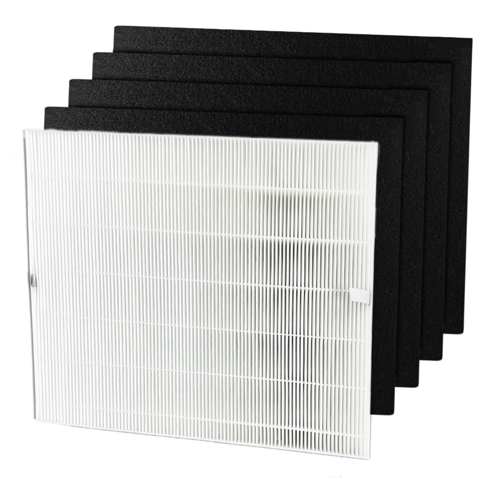 Jakelove Filtro dell'aria HEPA di ricambio + 4 prefiltri al carbone, compatibili con COWAY Airmega AP-1512HH AP-1518 200M, kit di filtri H13 ad alta efficienza #3304899 (aria 200M 1+4)