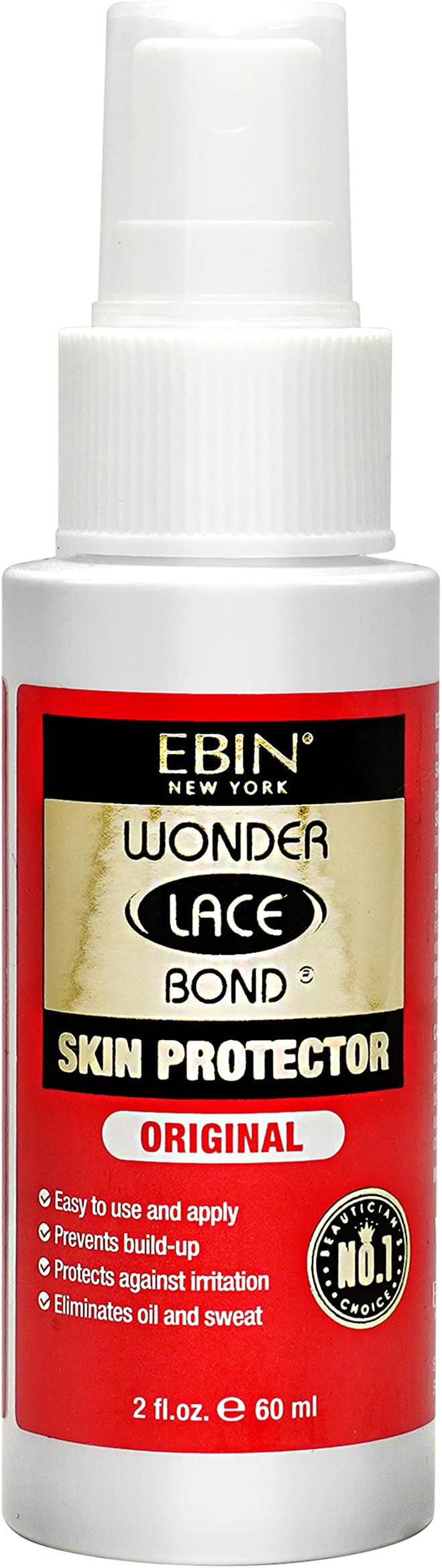 EBIN NEW YORK Wonder Lace Bond Skin Protector Original | Scalp Barrier and Wig Adhesive Primer Spray | Protects Skin from Wig Glue | Quick-Dry Vegan Formula | 60 ml