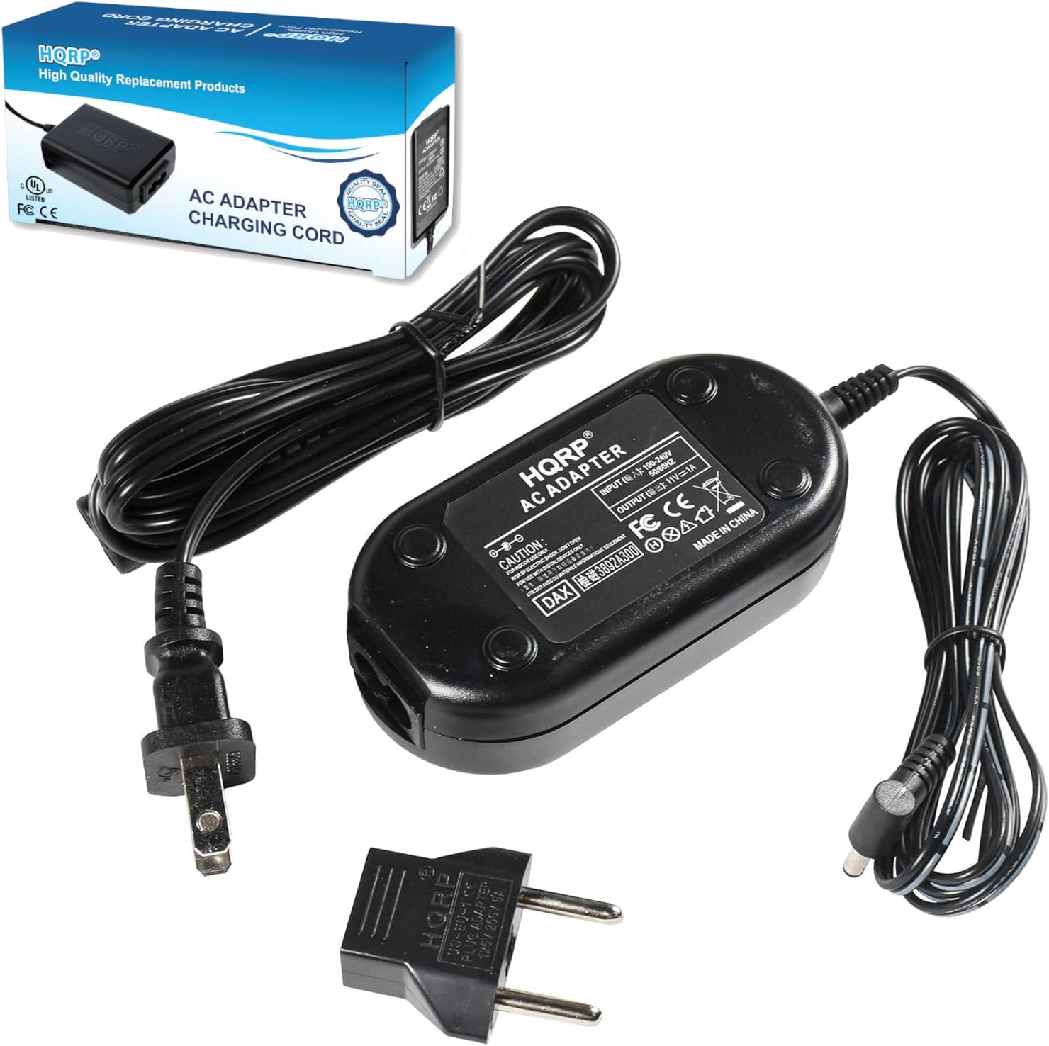 HQRP AC Adapter Compatible with JVC AP-V10U AP-V11U AP-V12U AP-V13U GR-D22 GR-D30 GR-D31 GR-D70 GR-DV500 GR-DV800 GR-DV801 GR-DVL120 GR-DVL210 GR-DVL220 Camcorder Power Supply + Euro Plug Adapter