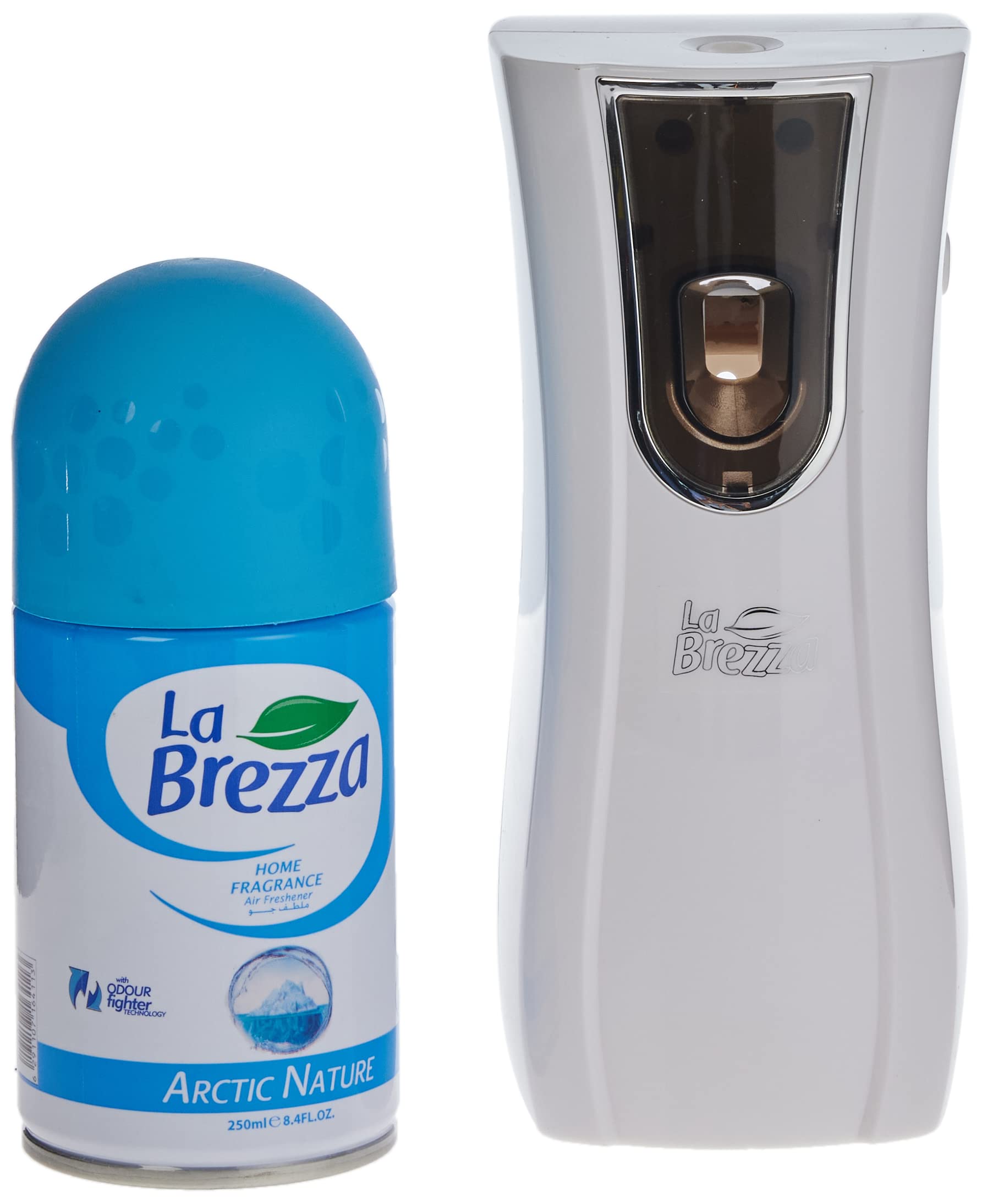 La brezza Refill Spray With Automatic Device Home Fragrance Air Freshener Odour Fighter Technology 250Ml, 8.4Fl.Oz.(Arctic Nature)