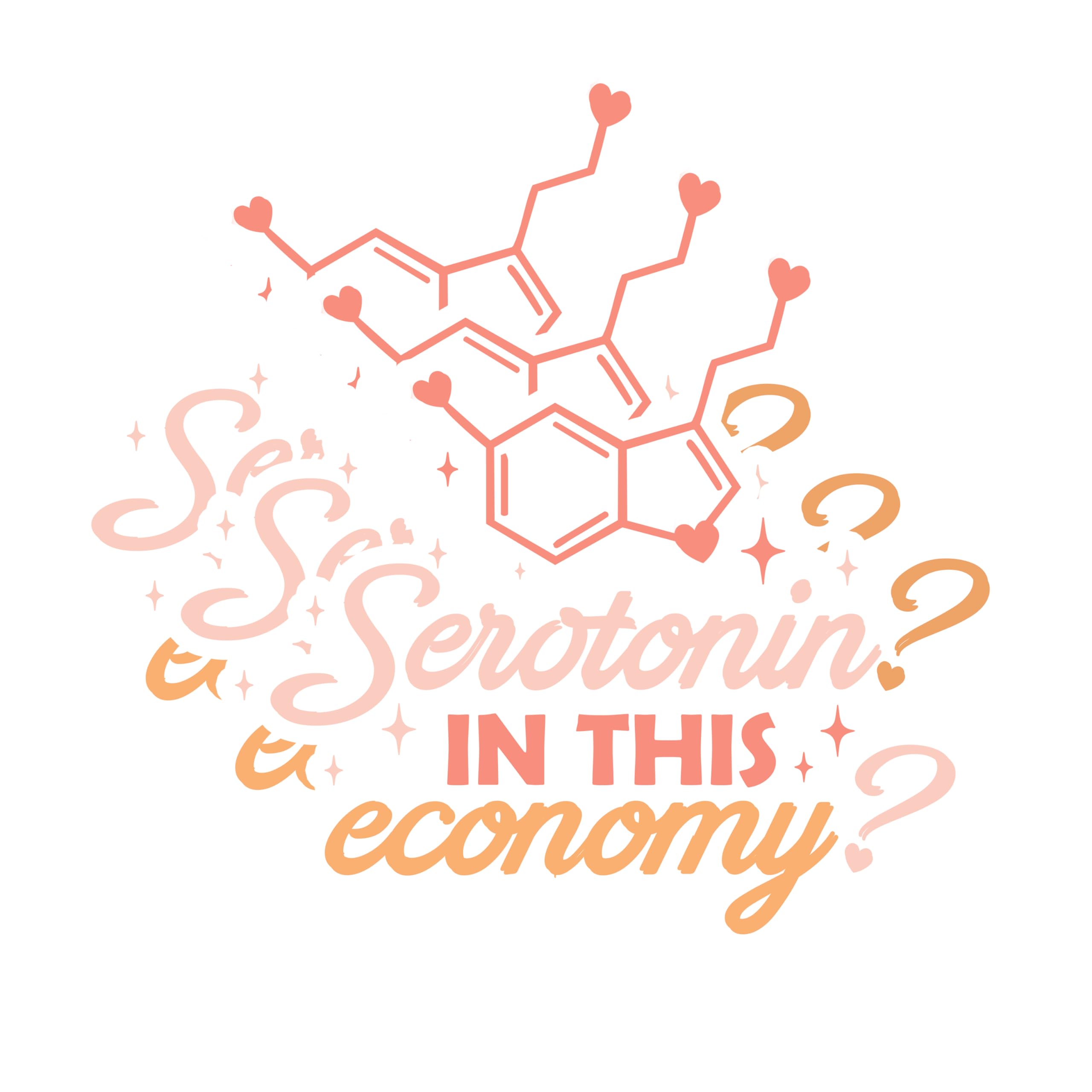 Photo 1 of (3PCS) Serotonin in This Economy Sticker, Funny Mental Health Humor Sarcasm, Sarcastic Inspirational Vinyl Sticker Decals for Books Laptops Phone Water Bottles Tumbler Cup Kindle 3x2.9 Inch