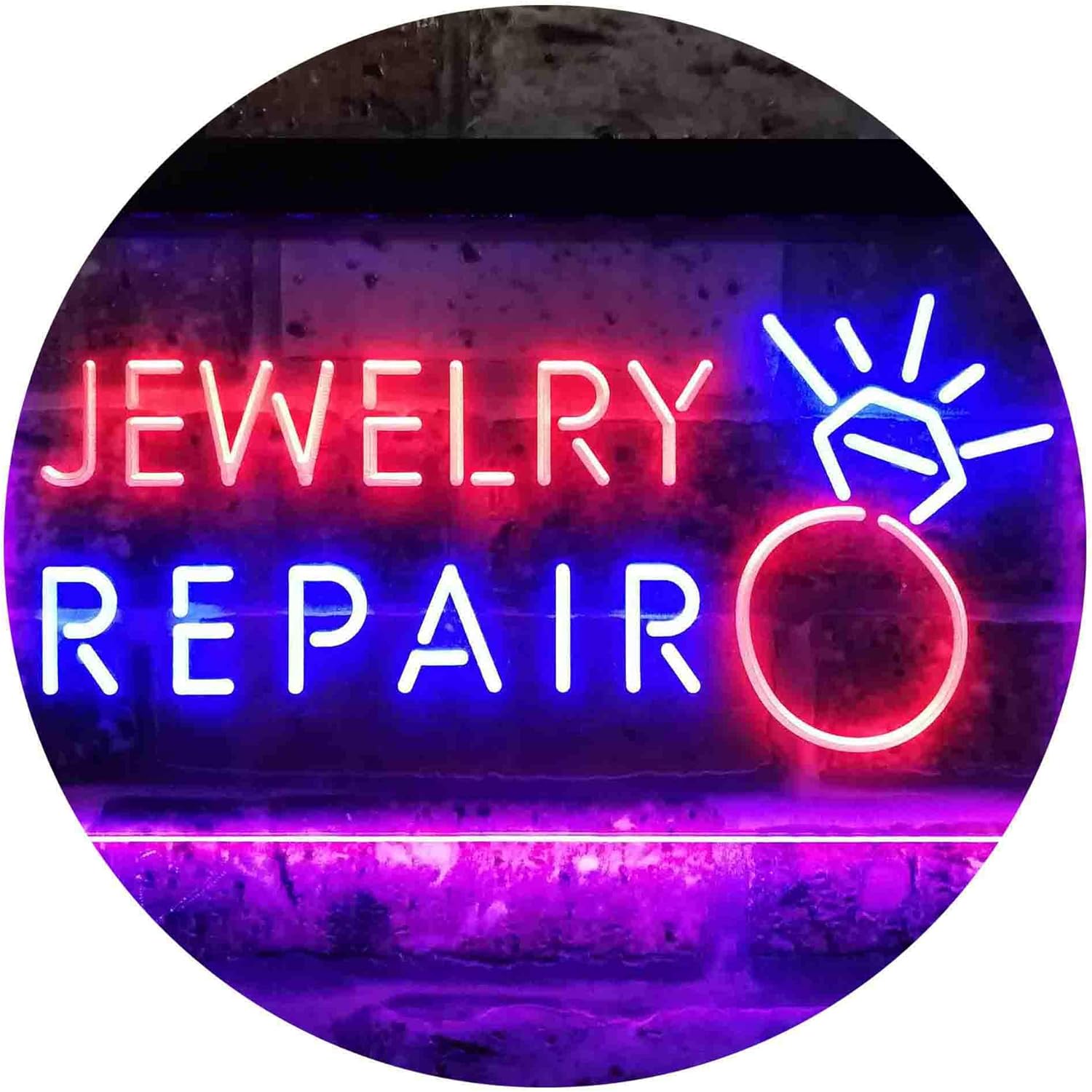 ADVPRO Jewelry Repair Shop Dual Color LED Neon Sign Blue & Red 24 x 16 Inches st6s64-i3871-br