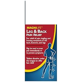 MagniLife Leg & Back Pain Relief, Fast-Acting Pain Relief, Naturally Soothe Burning, Tingling and Stabbing Pains, Symptomatic or Preventative, 125 Quick-Dissolve Tablets