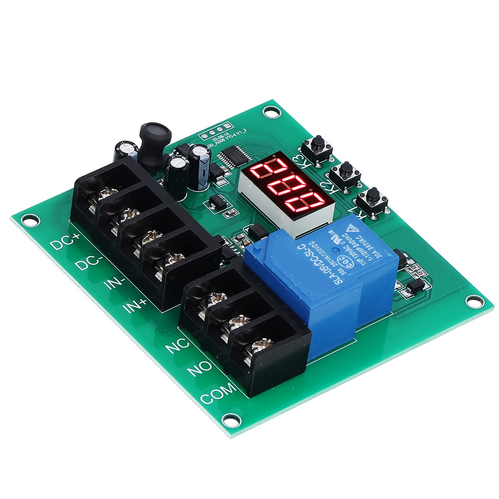 Modulo di Rilevamento della Corrente CC YYI-4 7-30V 0-30A Scheda del Modulo di Rilevamento del Rilevamento della Corrente CC Modulo relè di Protezione Sovracorrente