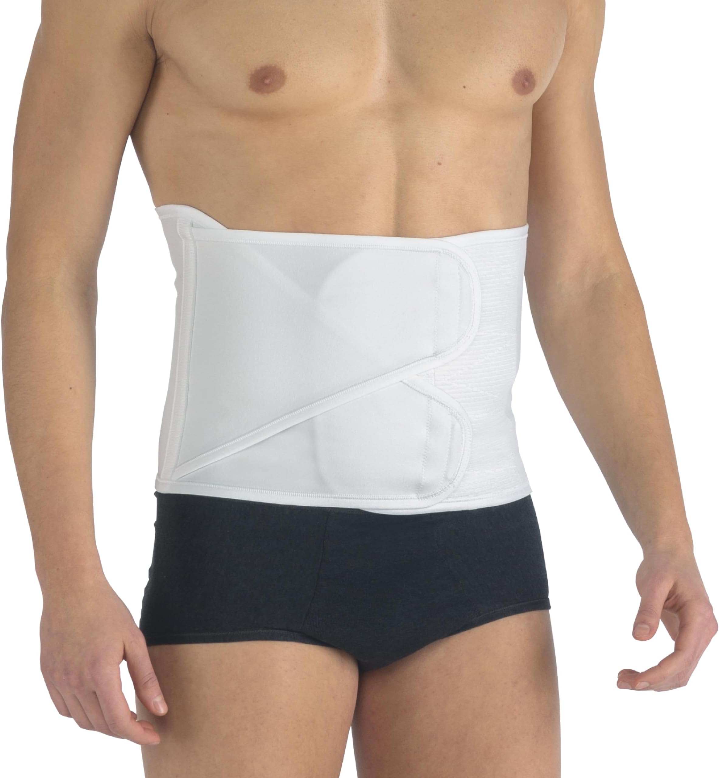 PAVIS Abdominal Binder 24 cm | Post-Operative & Postpartum Support Belt | Umbilical/Incisional Hernia & Core Stability | Breathable 100% Cotton, Hypoallergenic | Unisex | Small Hip 70–82 cm
