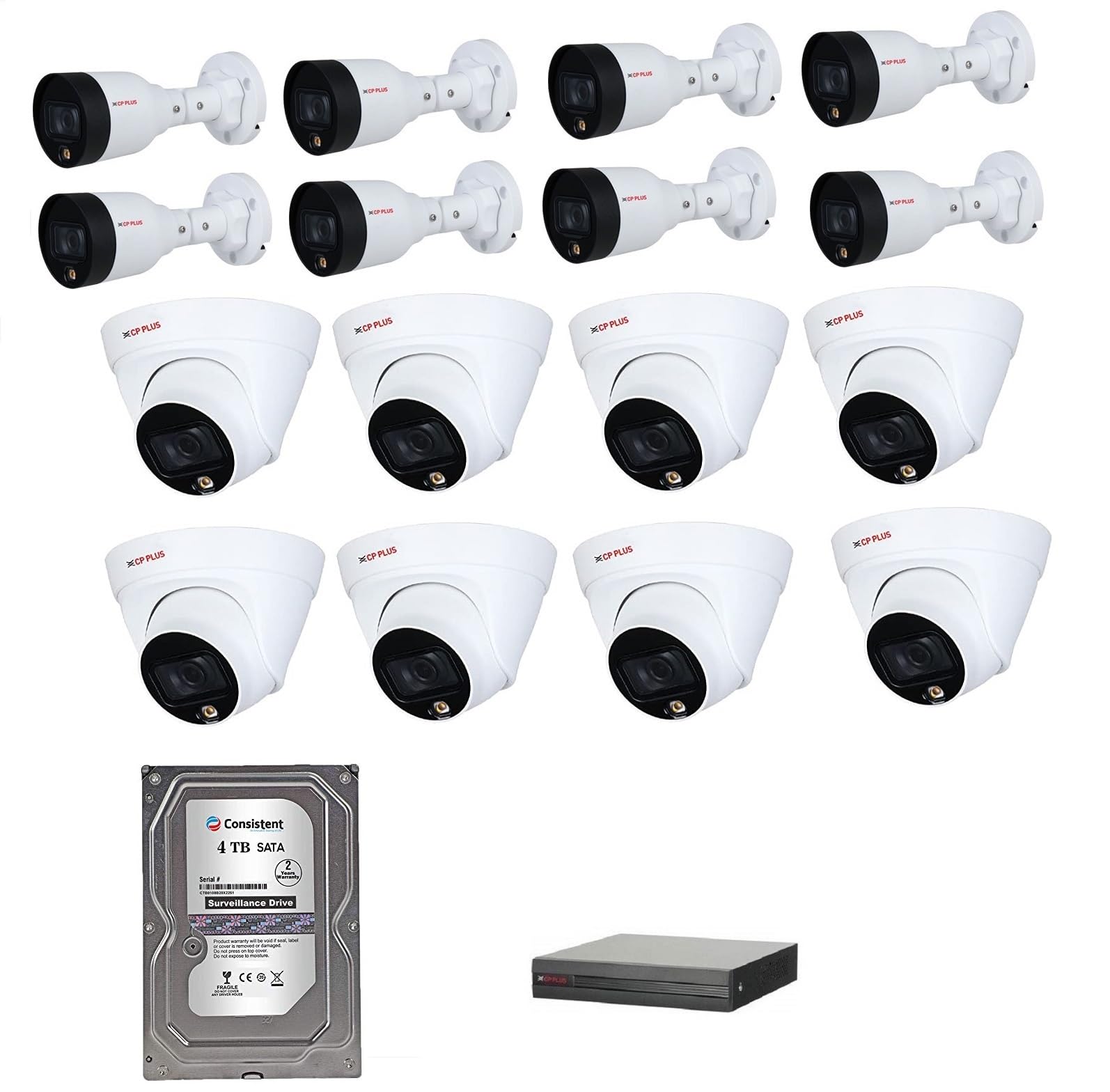 CP PLUS 2MP IP Colour Vision in Night with Audio (Bult in Mice) 16 Camera Kit with(16 CH NVR,8 Outdoor Bullet .8 Indoor Dome Camera,4 TB Hard Disk-picture-14