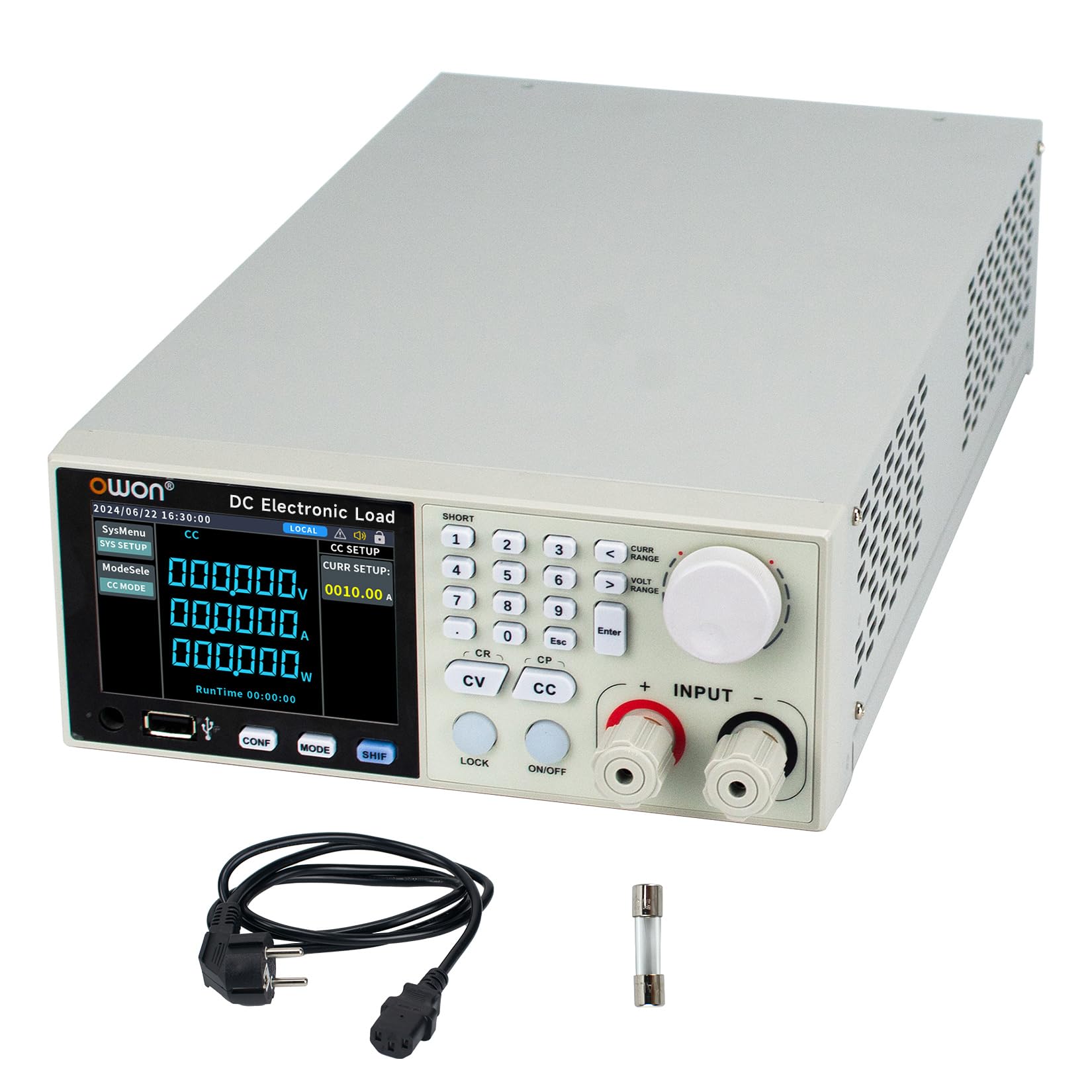 Charge électronique programmable CC OWON, 150 V CC/20 A, Puissance Totale de 200 W, fréquence maximale de 5 kHz, résolution de Lecture de 1 mV/0,1 mA, OEL8511 (OEL8511)