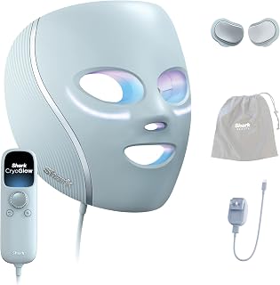 Shark CryoGlow LED Face Mask: Under-Eye Cooling, Red & Blue LED Anti-Aging, Acne Clearing, Infrared Therapy - FDA Cleared FW312