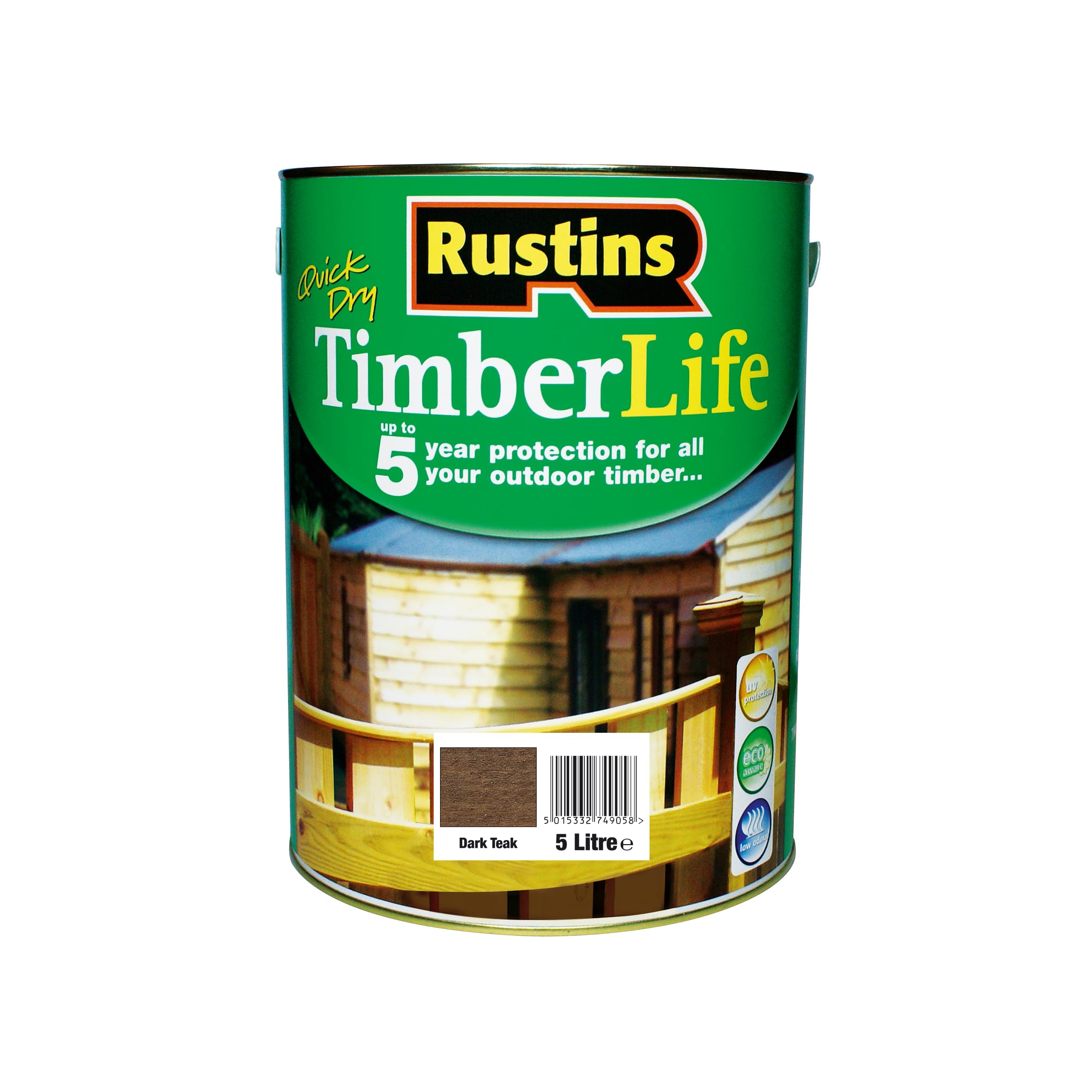 Rustins TLDT5000 Timberlife Dark Teak, Brown, 5l โ image 1