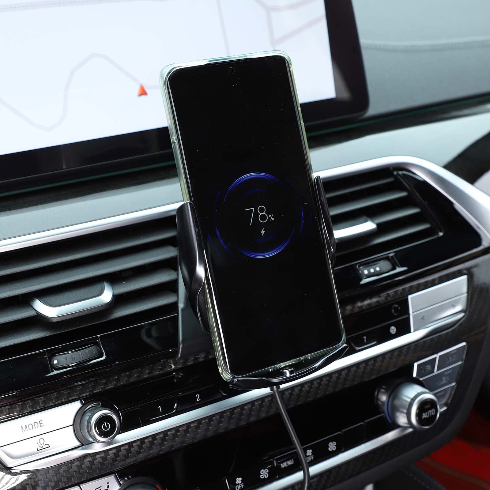 Supporto per telefono da auto compatibile con B@M-W serie 5 6 GT G30 G31 G32 G38 2018-2022, supporto per telefono cellulare per console centrale con bocchetta dell'aria, rotazione a 360°
