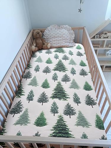 Miniatura 8 de Sábana bajera suave, elástica y transpirable para cuna, para niños y niñas, se adapta a colchones estándar de cuna y niños pequeños (sirena)