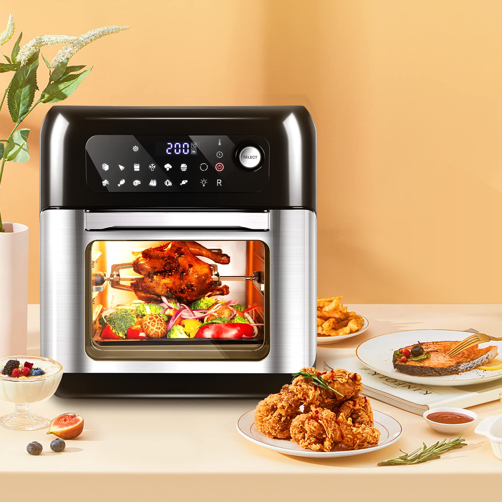 Air Fryer Oven, Uten 10L Digital Air Fryers Oven, Smart Tabletop Oven