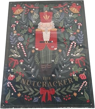 Nutcracker Milk Chocolate Flavoured 24 Door Countdown Box with Classic Soldier Nutcracker Design Festive Seasonal Treat Single Pack 50g