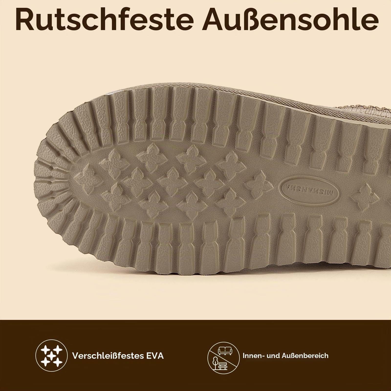 Mishansha Hausschuhe Damen Winter | Warme Plüsch Pantoffeln