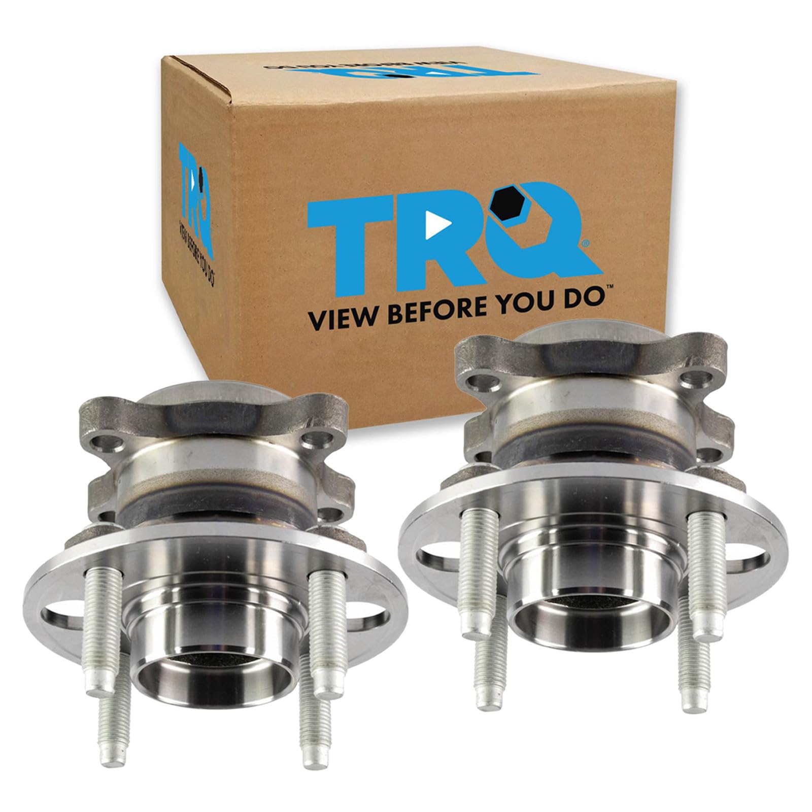 TRQ Rear Left and Right Wheel Bearing and Hub Assembly Set 2 Piece