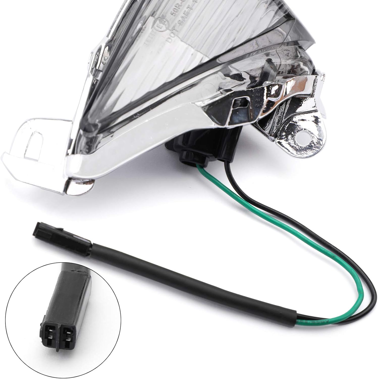 Areyourshop Front Turn Signals For Lens for Kawasaki ZX14R 2006-2010, ZX10R 2006-2007, ZX636/ZX6R 2005-2010, Ninja 650F 2006-2008, Concours 2008-2010 (Smoke)