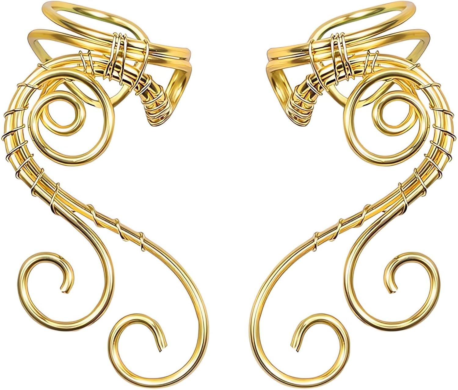 OwMell Handmade Ear Cuff Earrings, Elf Ear Cuffs No Piercing Hypoallergenic