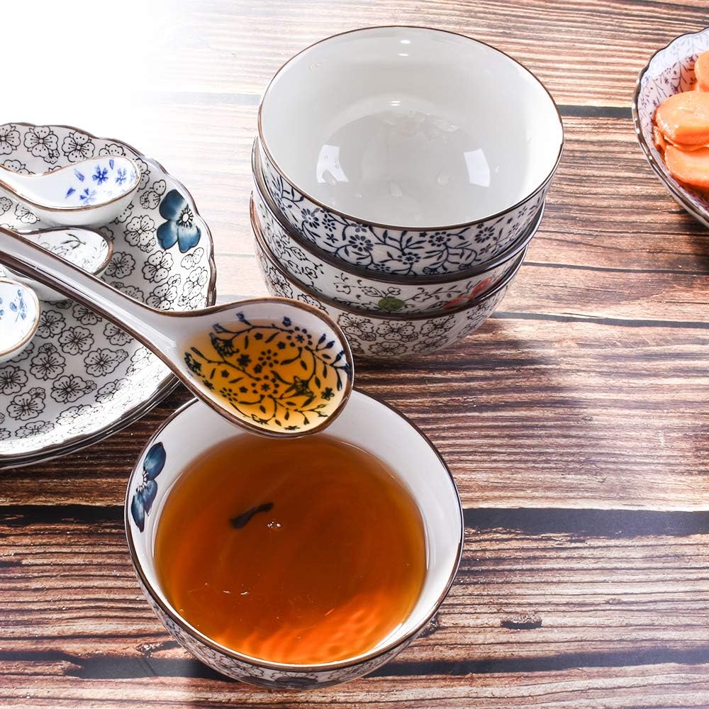  | Japanese Style Rice Bowls set of 4, 5 Inch Ceramic Rice Bowls: Rice Bowls