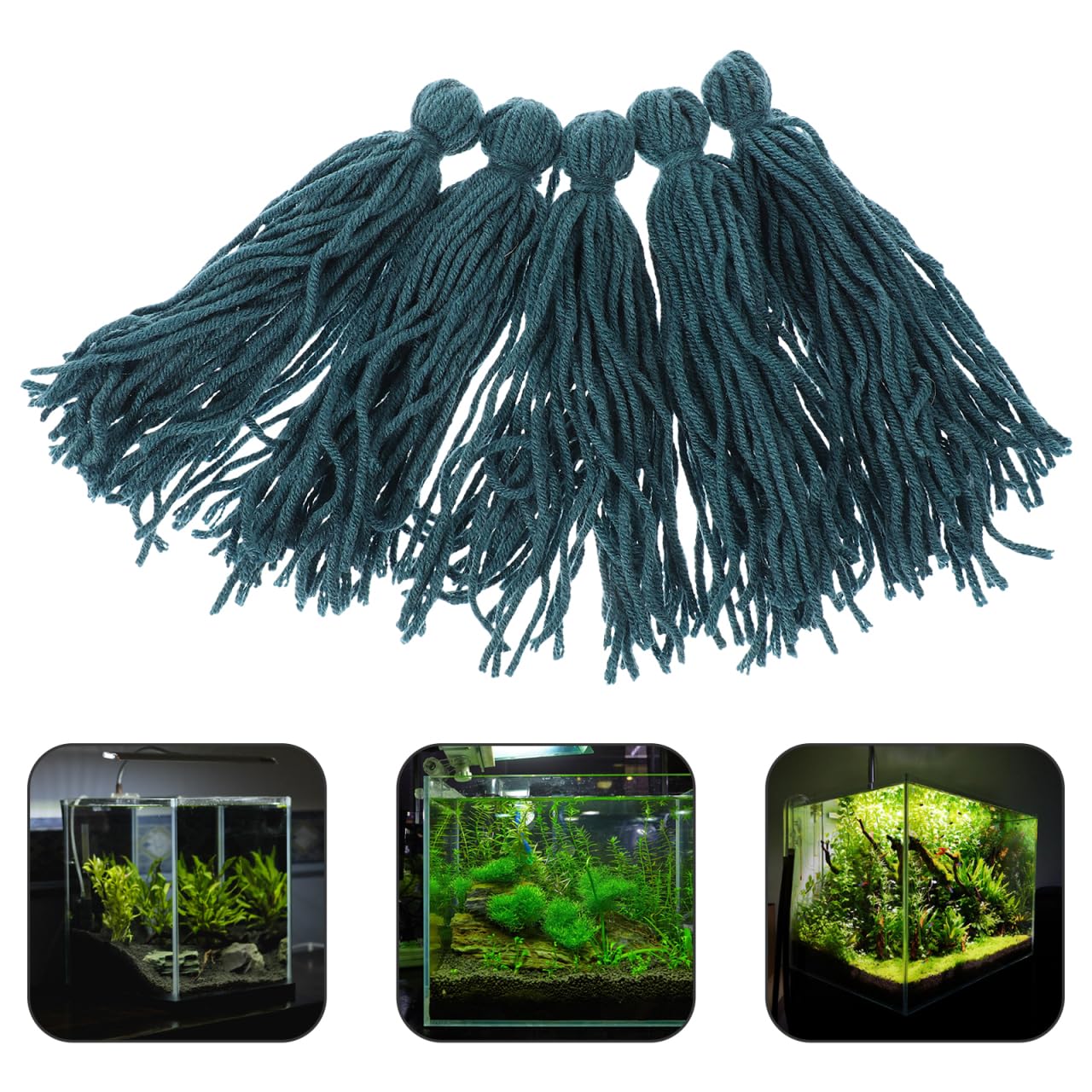 POPETPOP Fish Breeding Mop for Tank 5Pcs Aquarium Spawning Mops for Angelfish Shrimp Egg Laying Floating Fish Spawn Brush for Aquatic Pet Hiding and Reproduction - Image 2