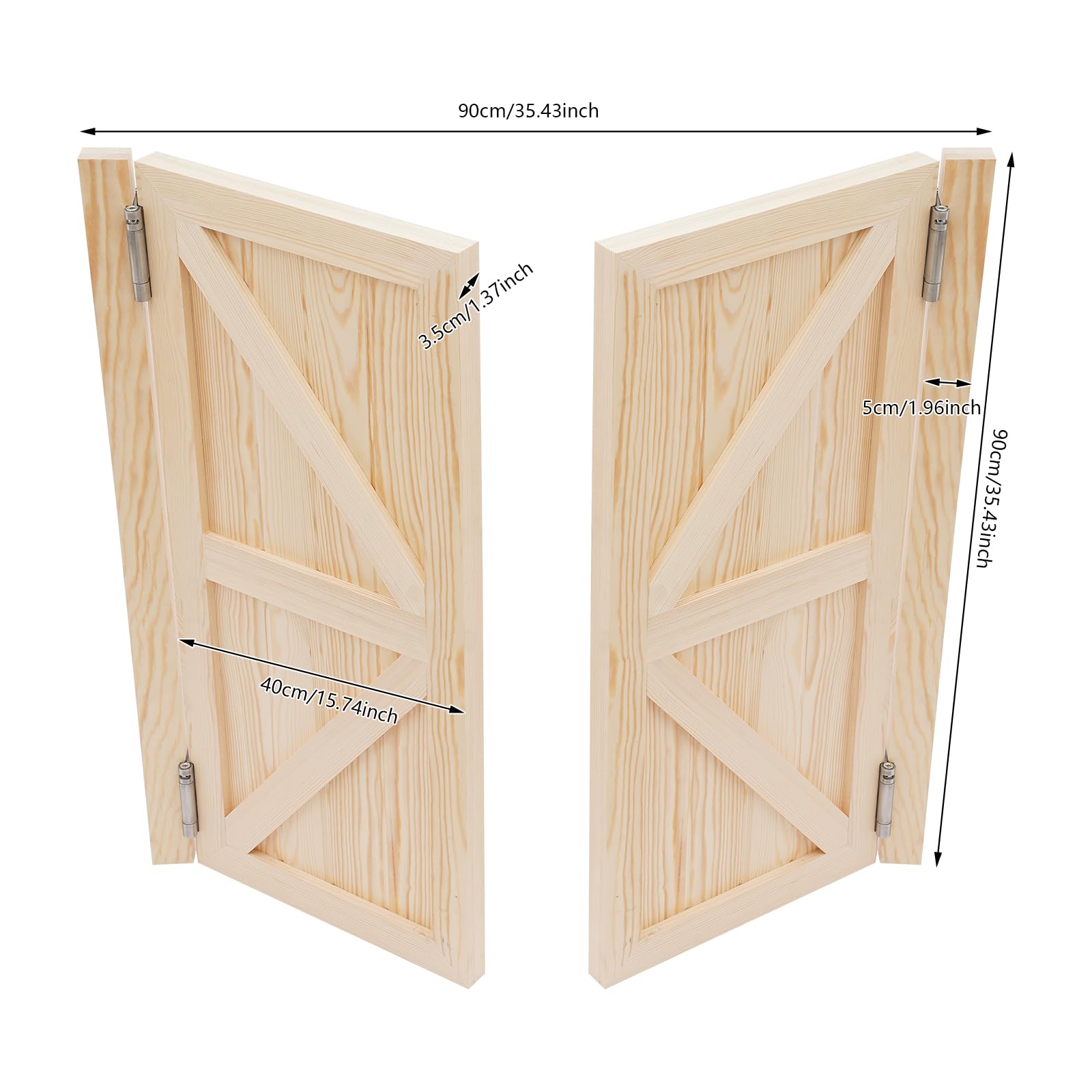 Porte Saloon Battante En Bois Massif, Double Vantail Pour Bar Maison