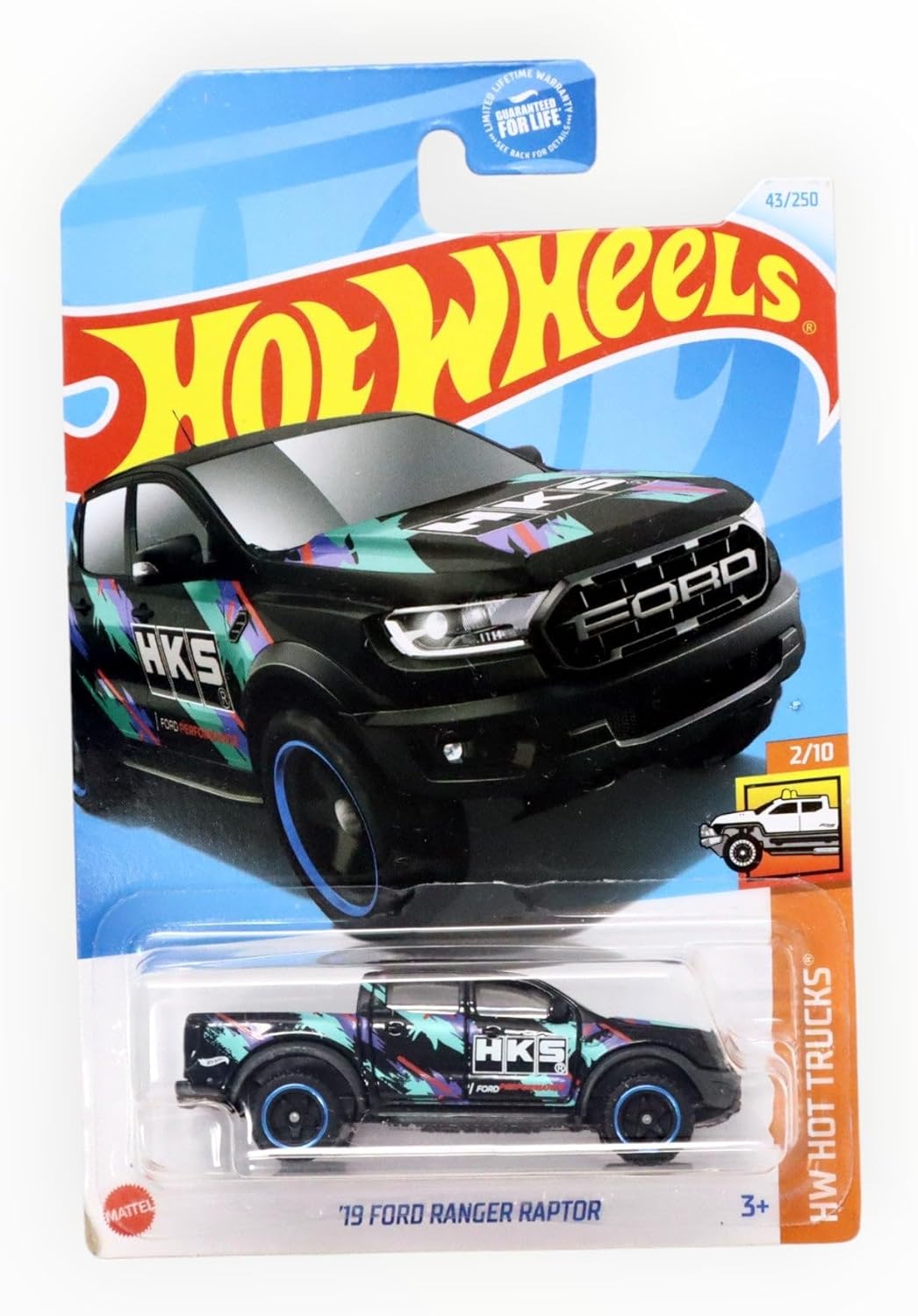 Mattel Hot Wheels '19 Ford Ranger Raptor, HW Hot Trucks 2/10 [Black] 43/250