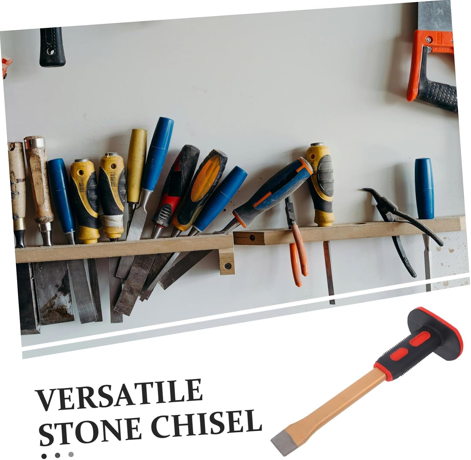 Ergonomic Stone Chisel Masonry Chisels for Concrete and Woodworking Hand Guard Tool Kit
