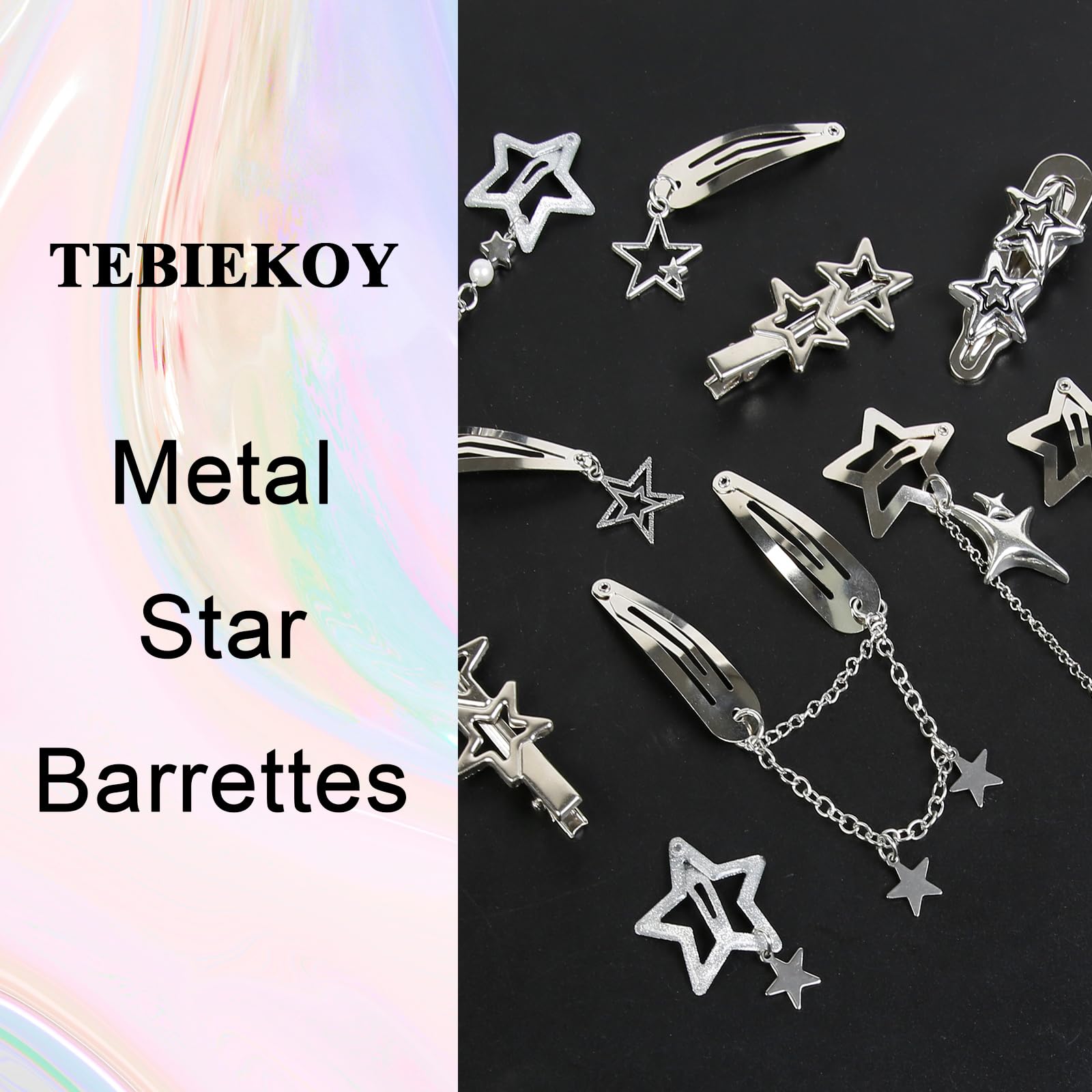 Amazon.com : 12PCS Y2K Star Hair Clips Metal Punk Hair Barrettes