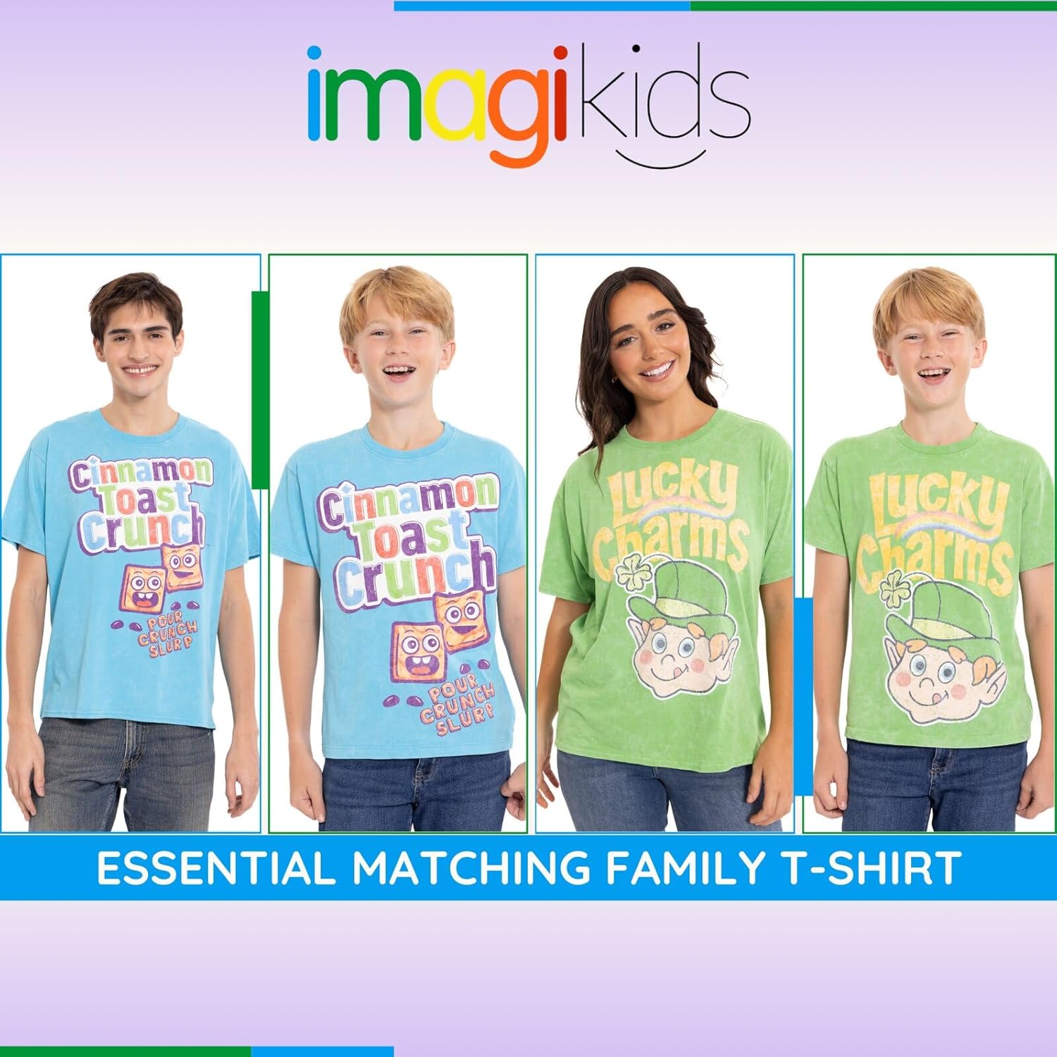 General Mills Retro Matching Family Drop Shoulder T-Shirt Toddler to Adult Sizes (2T - 2XL)